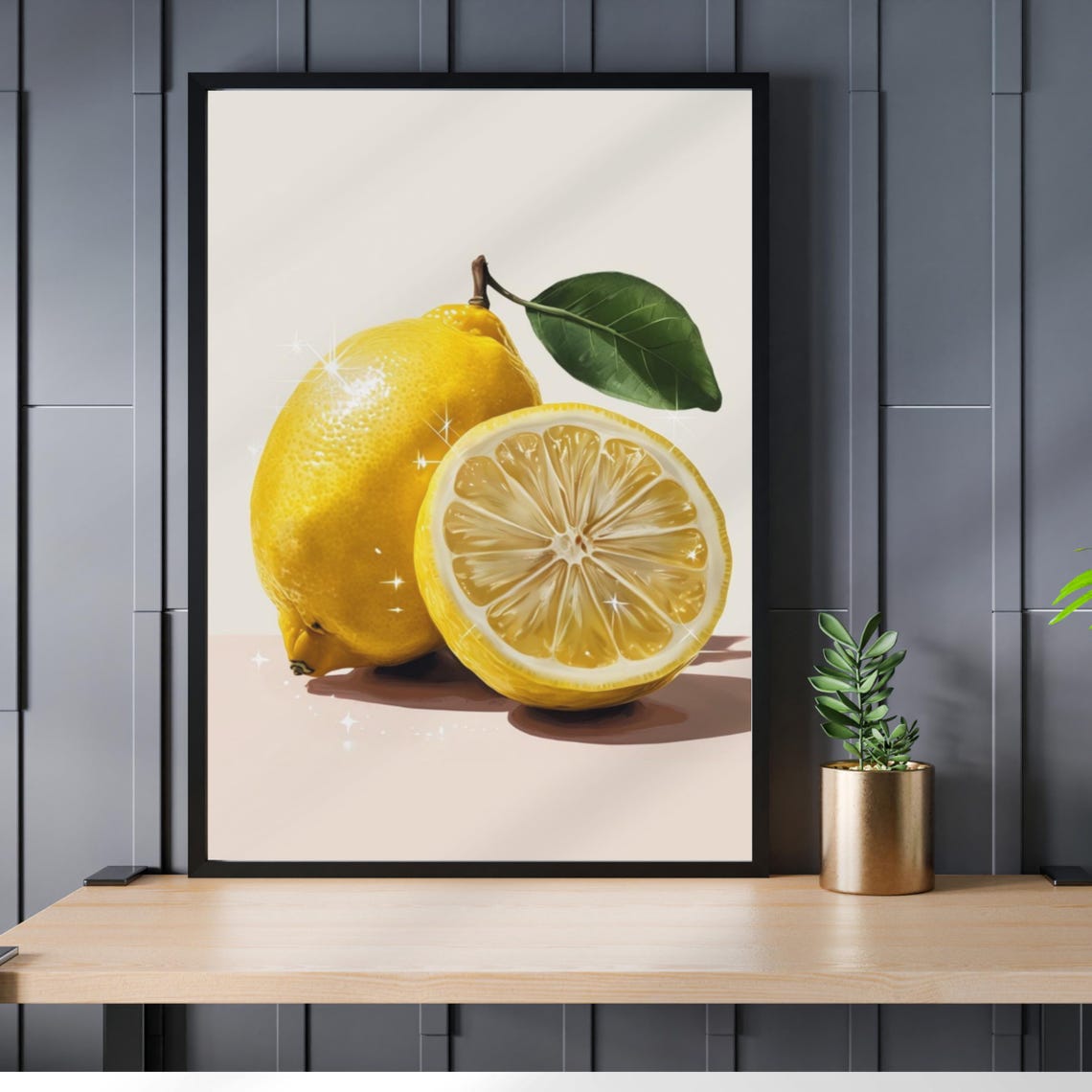 Lemon Art Print Modern Wall Art Kitchen Wall Decor Funky Wall Art Lemon Fruit Wall Art Citrus Wall Art Fruity Poster - Image 3