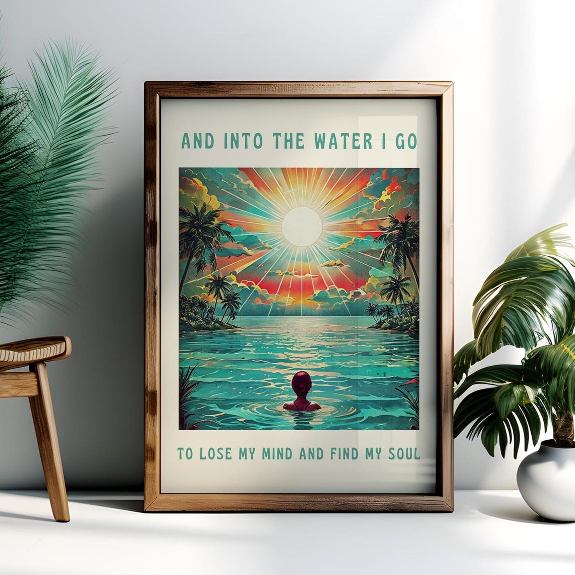 Wild Swimming Motivational Poster, Positive Quote - Image 2