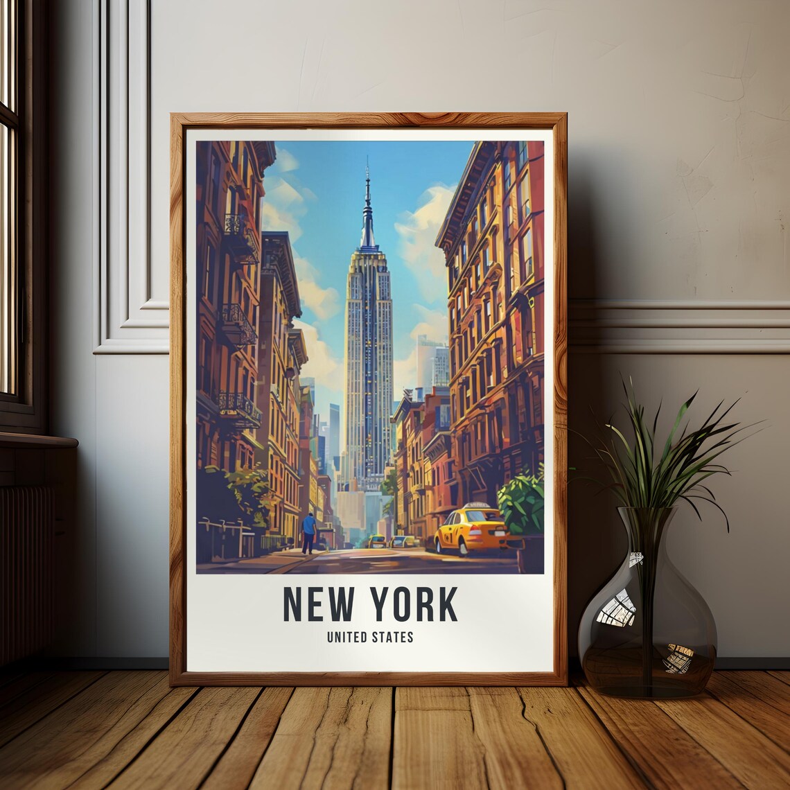 New York Empire State Travel Poster, Wall Art - Image 2