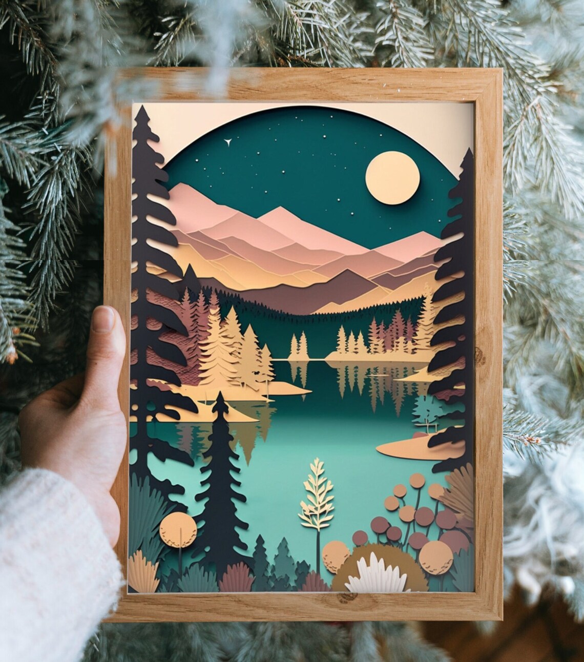 Mountain Range Print, Modern Rustic Landscape - Image 4
