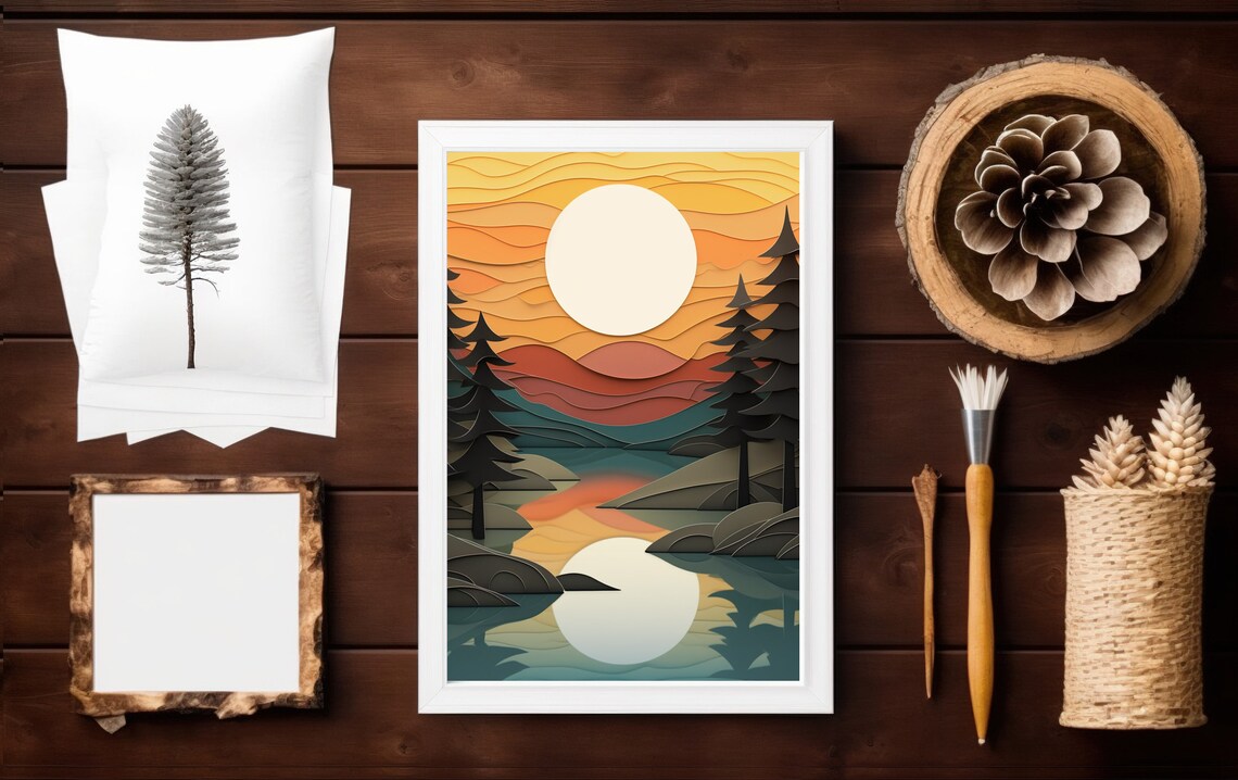 Vintage Northern Minnesota Rocky Lakeshore, Duluth Art Print - Image 5