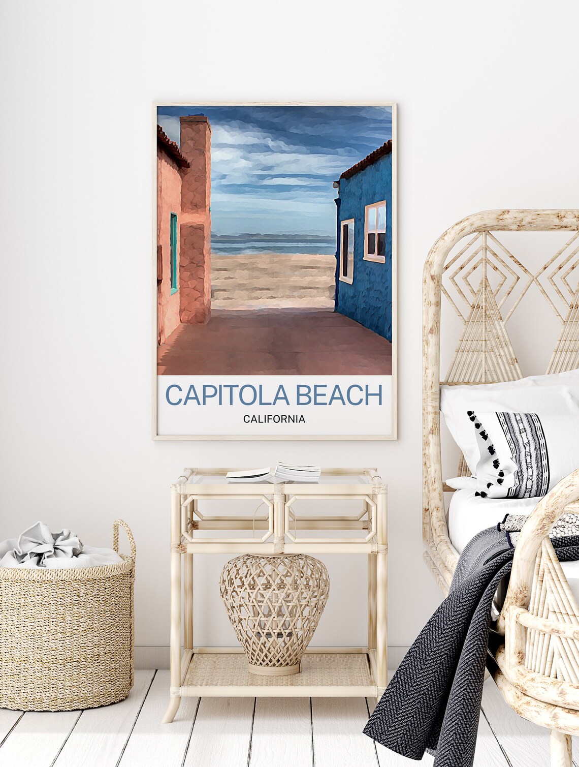 Capitola Beach Travel Poster, Coastal Landscape - Image 2