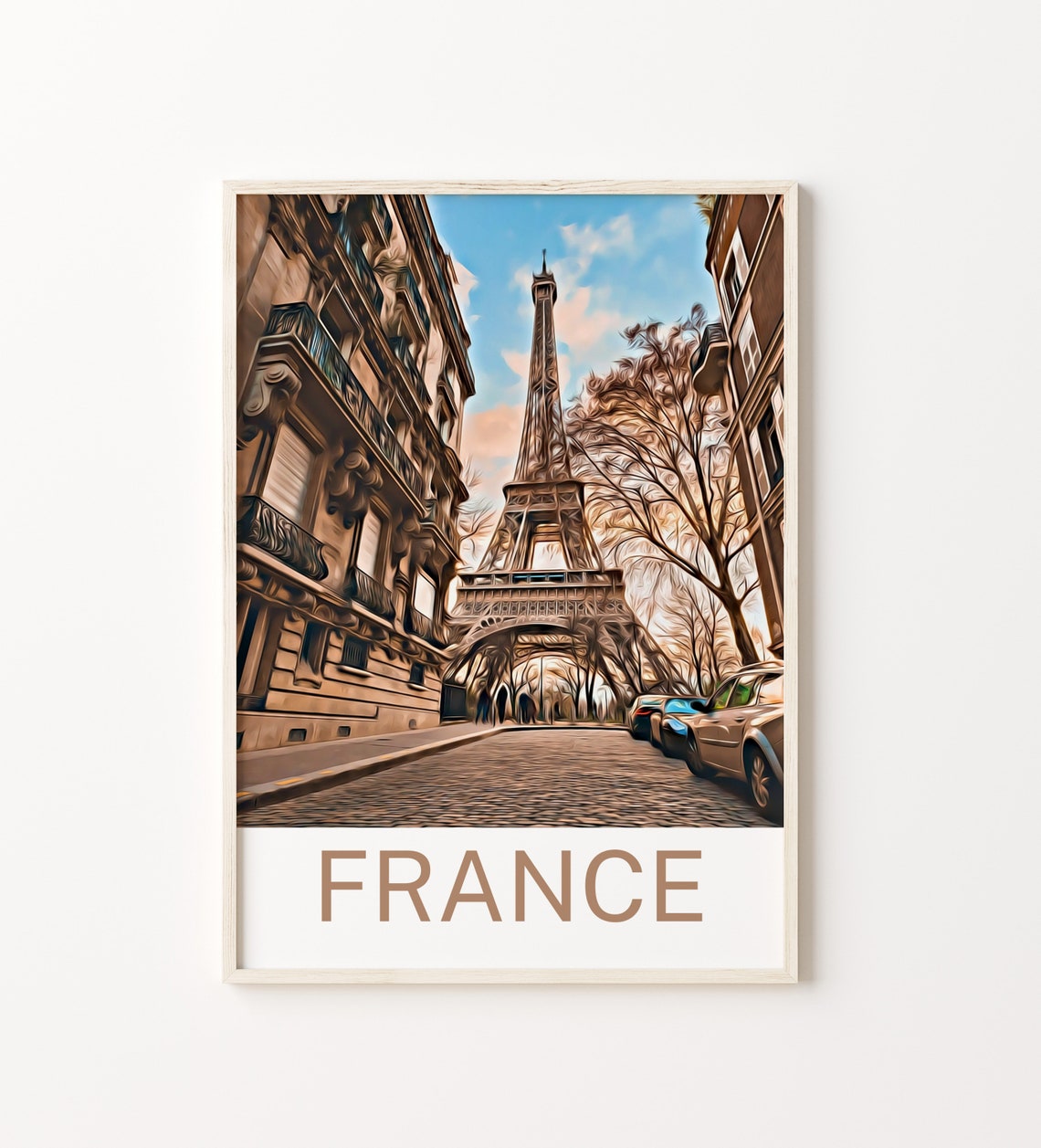 France Travel Print Paris Wall Art Paris Poster Eiffel Tower Print France Wall Decor France Travel Paris Painting France Travel Gift