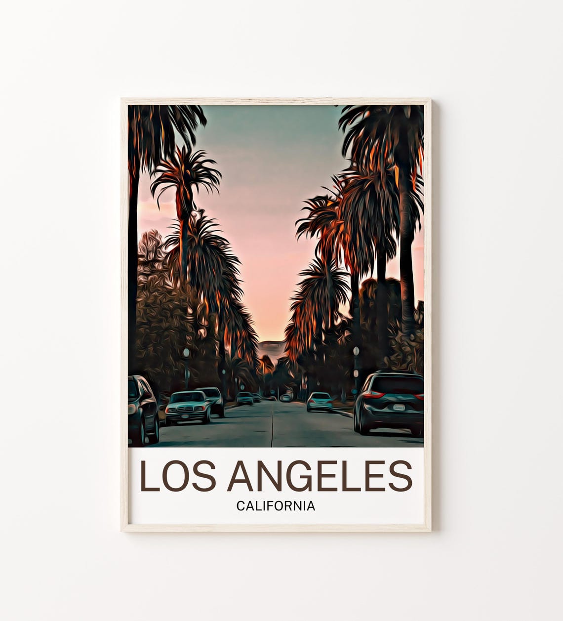 Los Angeles Los Angeles Print Los Angeles Wall Art Los Angeles Poster Los Angeles Painting Los Angeles Los Angeles Gift Travel Poster