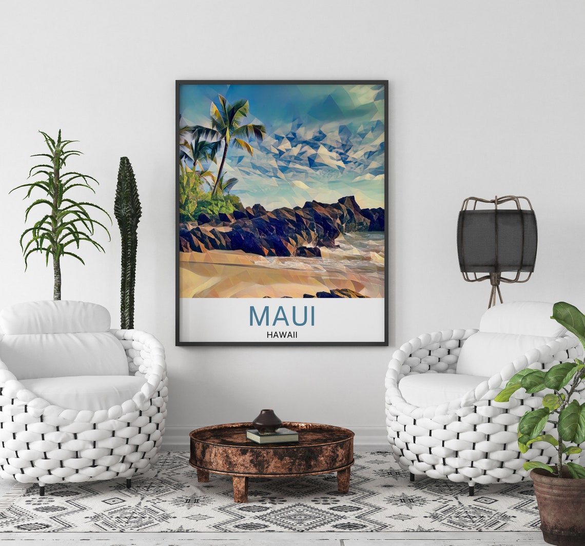 Maui Travel Print Maui Wall Art Maui Poster Maui Art Print Maui Wall Decor Maui Travel Maui Artwork Maui Painting Maui Gift - Image 3