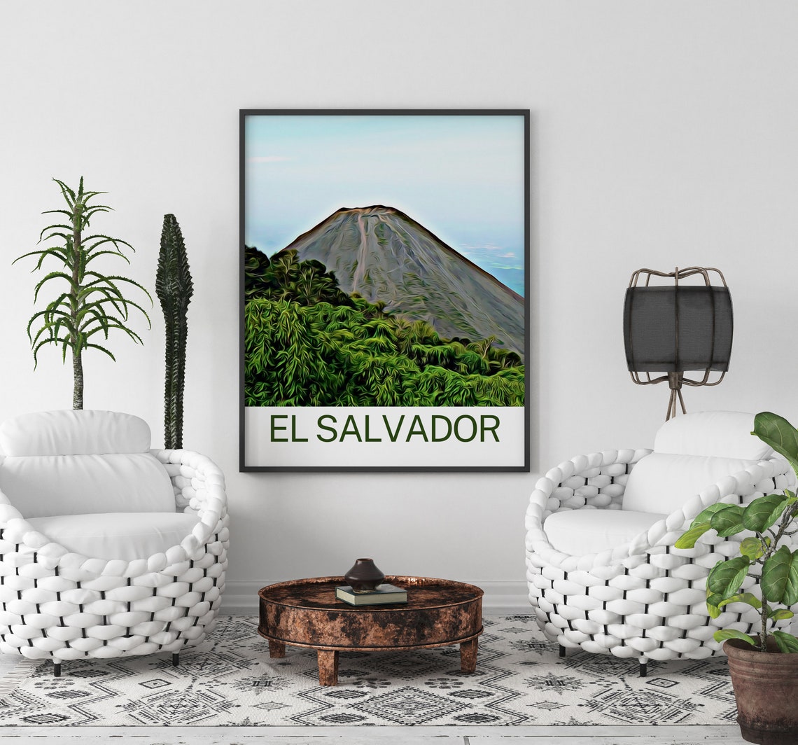 El Salvador Travel Print El Salvador Wall Art El Salvador Poster El Salvador Art Print El Salvador Wall Decor El Salvador Travel - Image 3