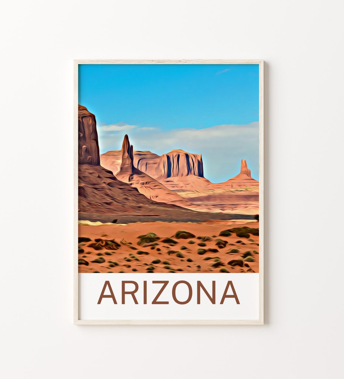 Arizona Travel Print Arizona Art Arizona Wall Art Arizona Poster Arizona Decor Arizona Souvenir Arizona Poster Arizona Gift Travel