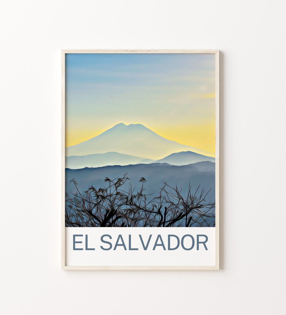 El Salvador Travel Print El Salvador Art El Salvador Poster El Salvador Art Print El Salvador Wall Art El Salvador Painting
