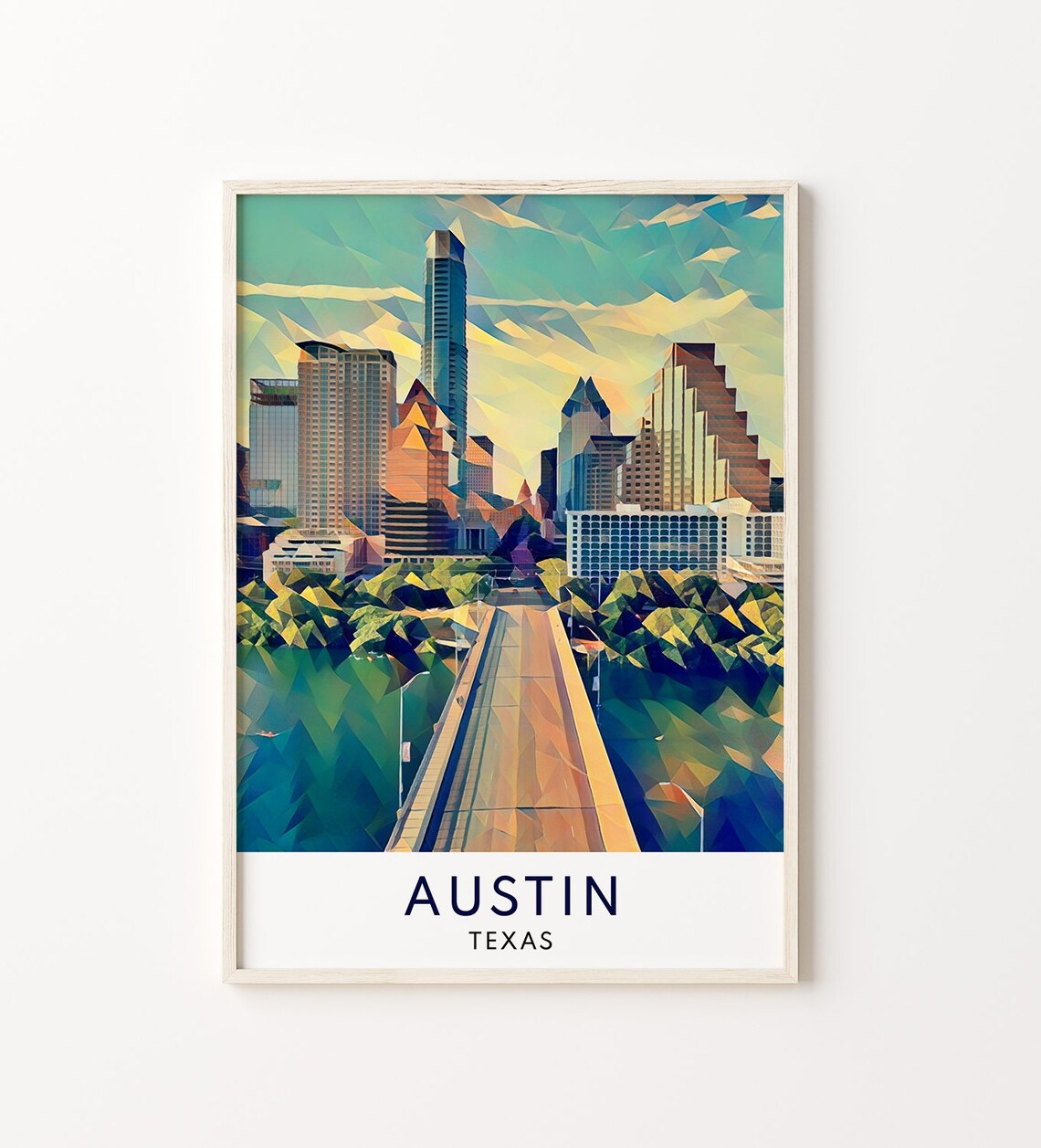 Austin, Texas Housewarming Gift Travel Poster