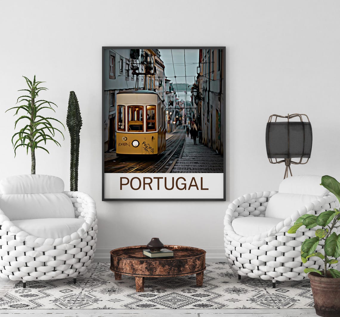 Portugal Travel Print Portugal Wall Art Portugal Poster Portugal Art Print Portugal Artwork Unique Birthday Wedding Gift - Image 2