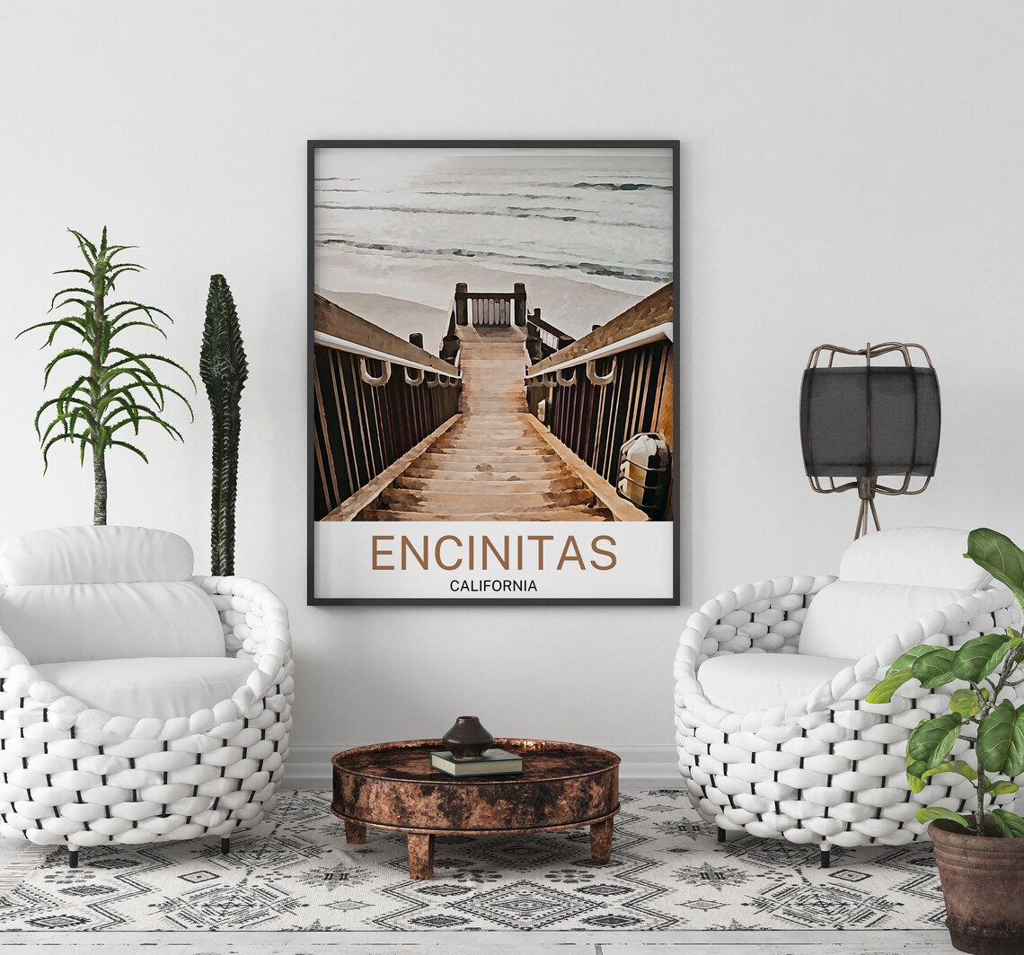 Encinitas Travel Poster, Encinitas Souvenir Gift - Image 2