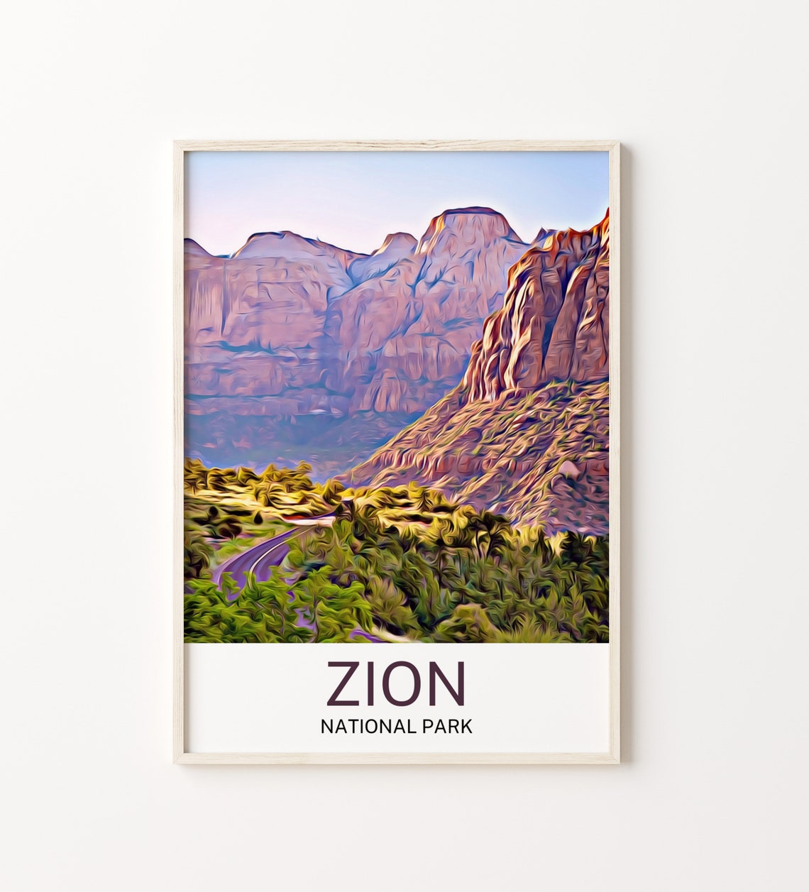 Zion National Park Print Zion National Park Art Zion National Park Wall Art Zion National Park Art Print Zion National Park Artwork