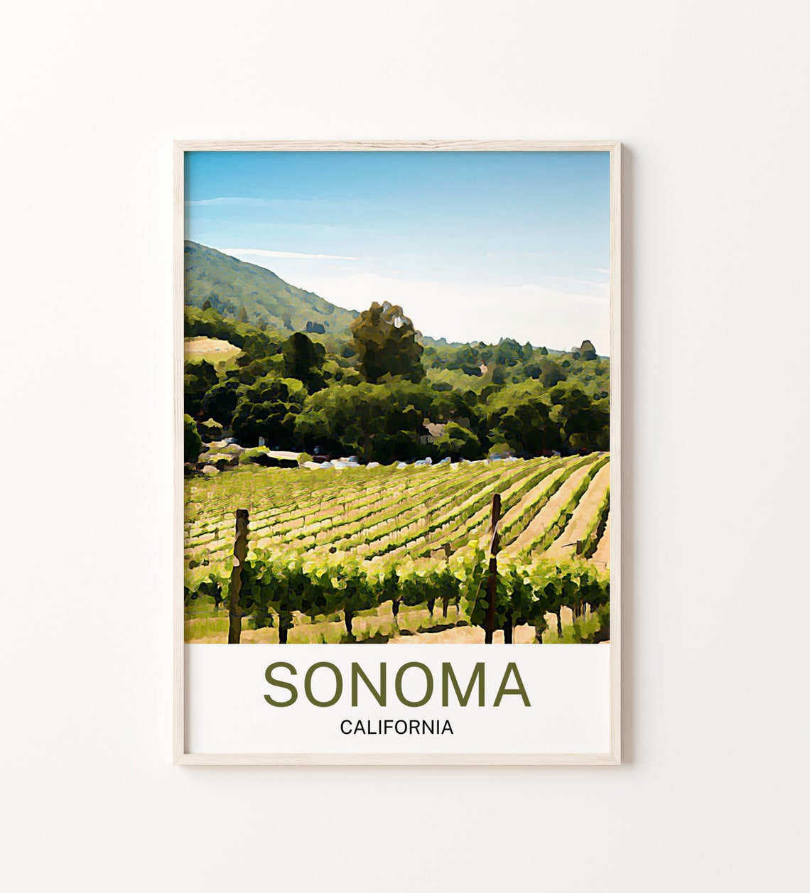 Sonoma Travel Print Sonoma Wall Art Sonoma Art Sonoma Artwork Sonoma Art Print Sonoma Gift Sonoma Poster Sonoma Travel Poster Print