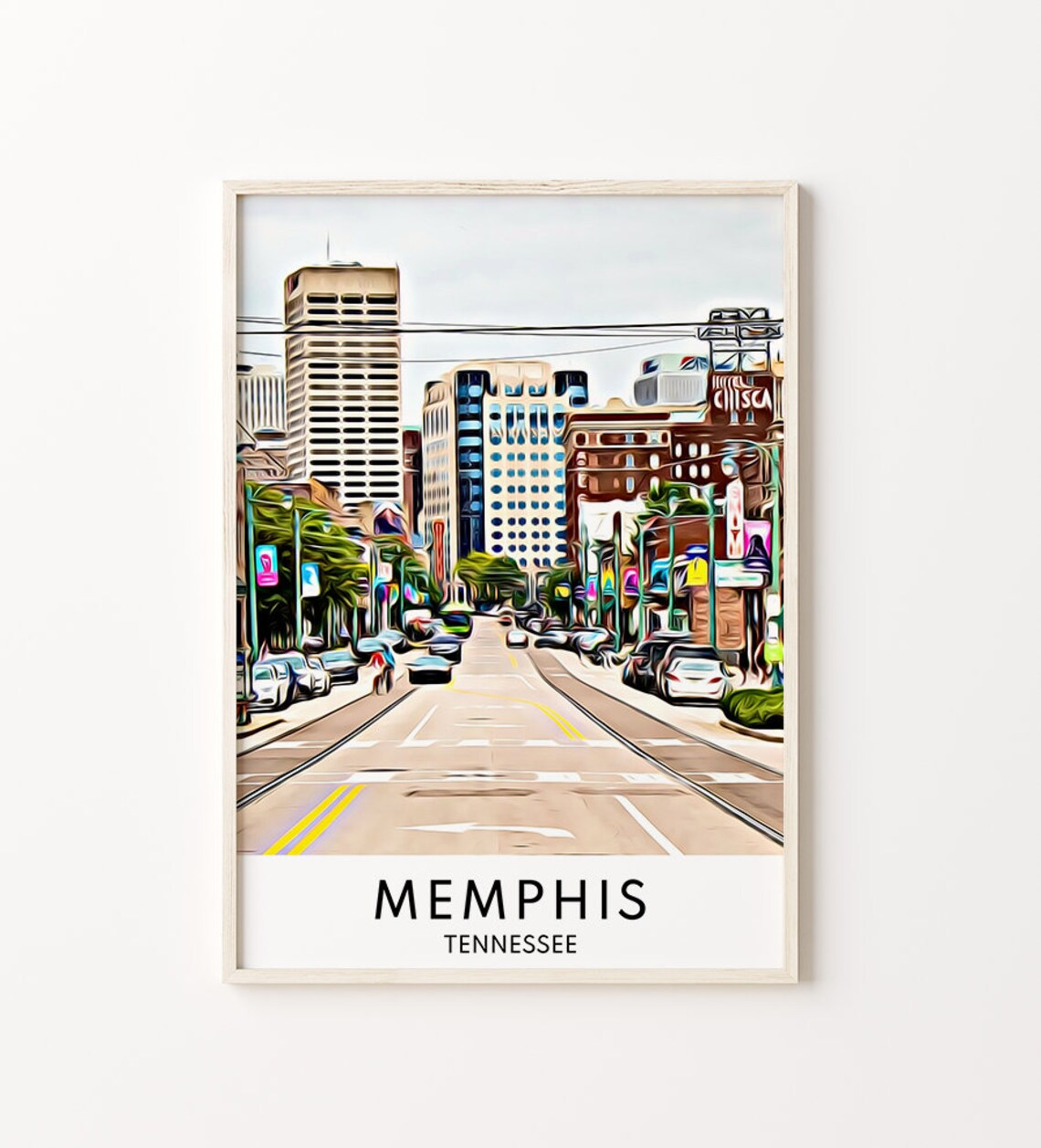 Memphis Print Tennessee Print Memphis City Print Tennessee Art Print Memphis Art Print Memphis Wall Art Memphis Tennessee Travel
