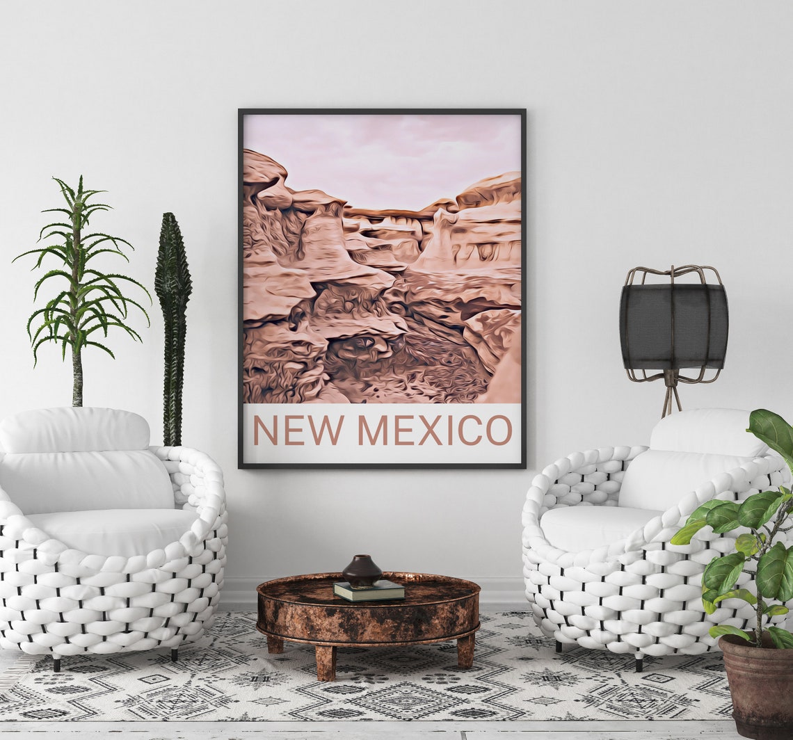 New Mexico Travel Print New Mexico Art New Mexico Wall Art New Mexico Art Print New Mexico Painting New Mexico Poster New Mexico Decor - Image 2