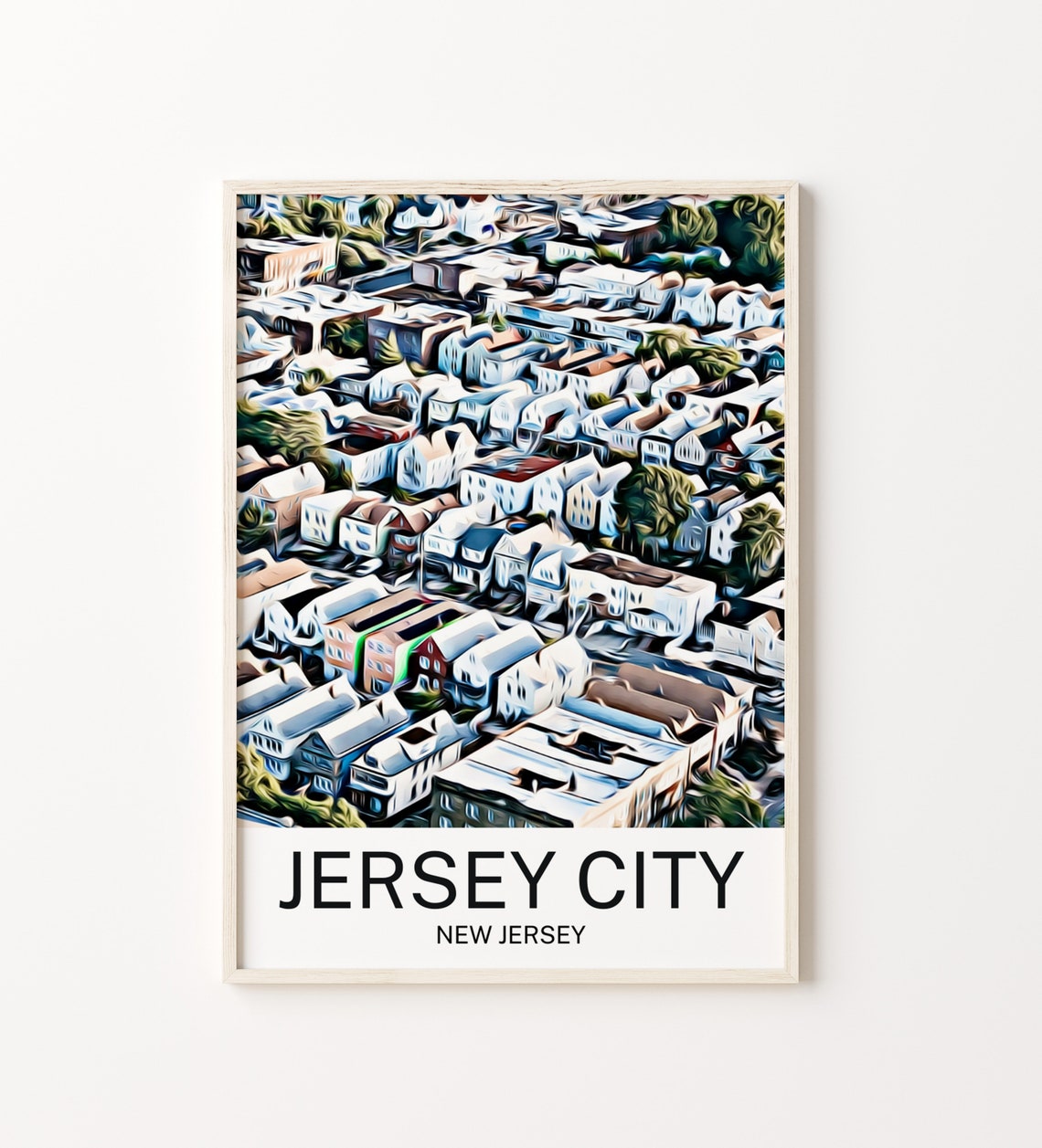 Jersey City Travel Print Jersey City Wall Art Jersey City Art Jersey City Artwork Jersey City Art Print Jersey City Gift