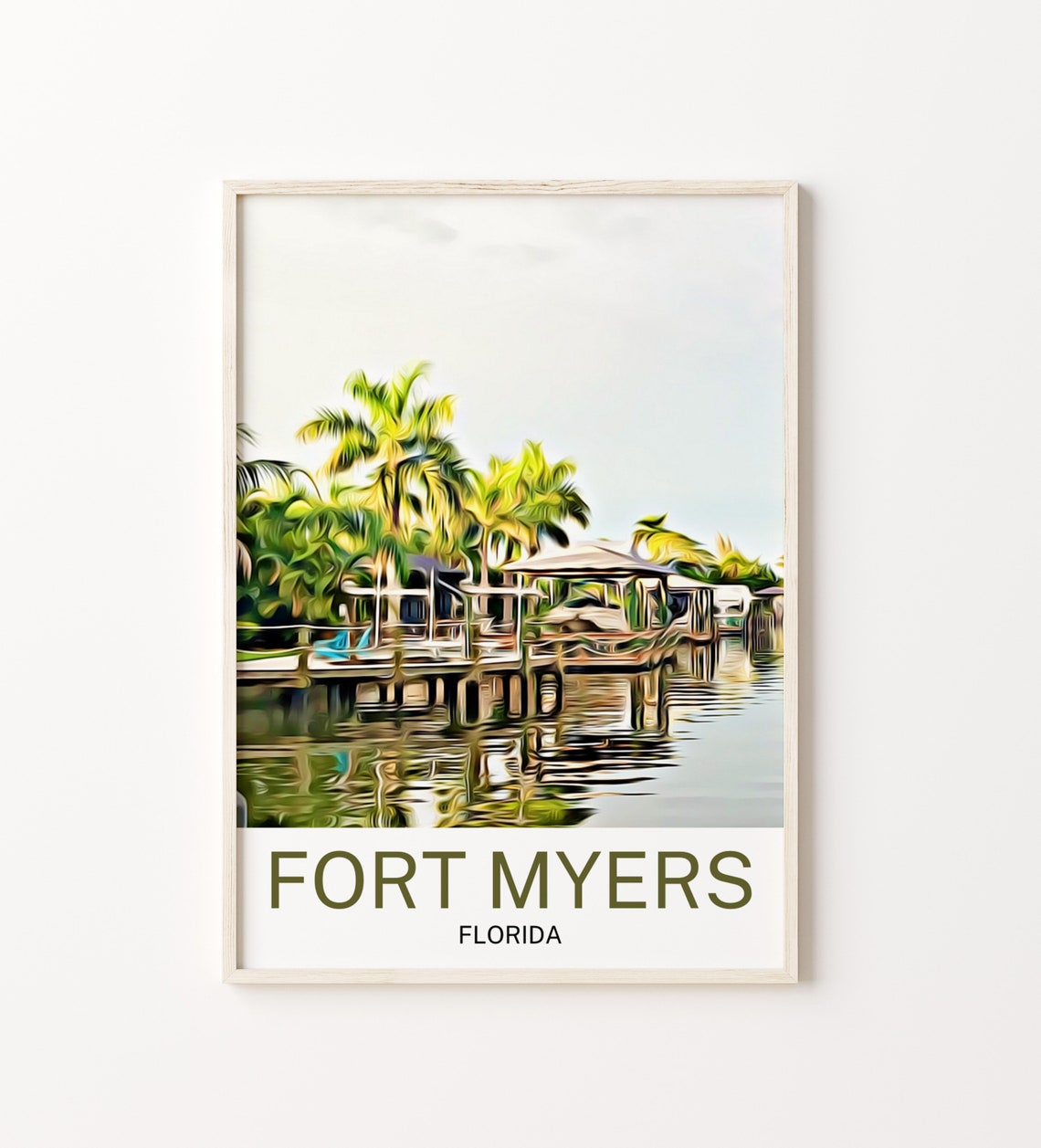 Fort Myers Travel Print Fort Myers Wall Art Fort Myers Art Fort Myers Artwork Fort Myers Art Print Fort Myers Gift Fort Myers Poster