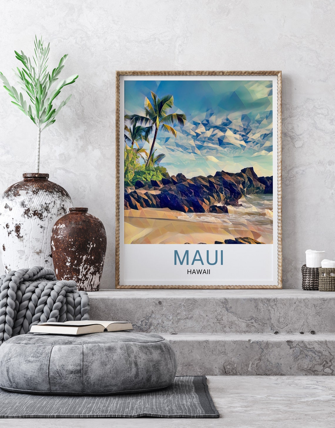 Maui Travel Print Maui Wall Art Maui Poster Maui Art Print Maui Wall Decor Maui Travel Maui Artwork Maui Painting Maui Gift - Image 2