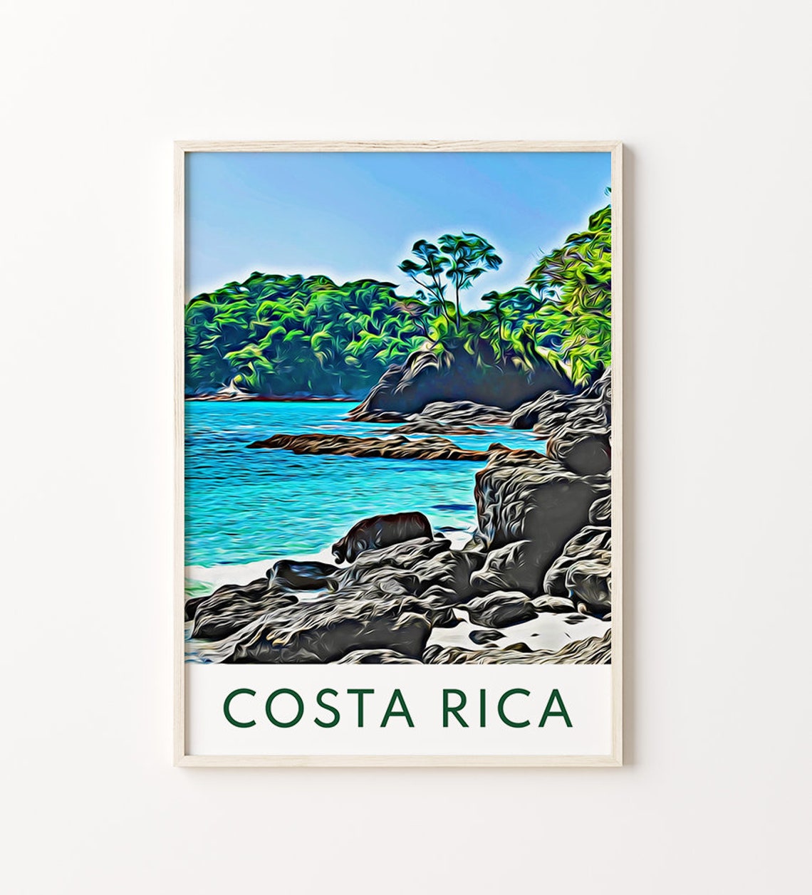 Costa Rica Print Costa Rica Art Costa Rica Wall Art Costa Rica Poster Costa Rica Artwork Costa Rica Art Print Costa Rica Gift Travel
