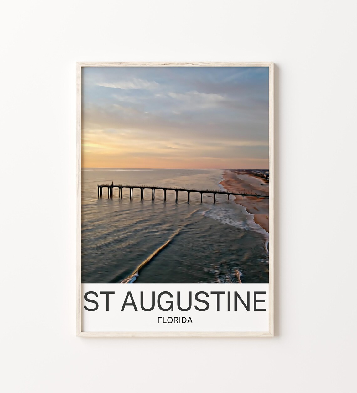 St Augustine Travel Poster, Unique Birthday