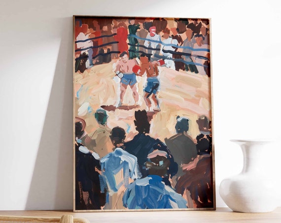 Vintage Boxing Poster Retro Boxing Art Old School Boxing Print Classic Boxing Decor Sport Poster Gym Art Gym Decor Sports Print