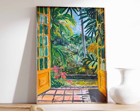 Vintage Botanical Garden Poster Henri Rousseau Print Botanical Wall Art William Morris Print Tropical Decor Vintage Floral Wall Art