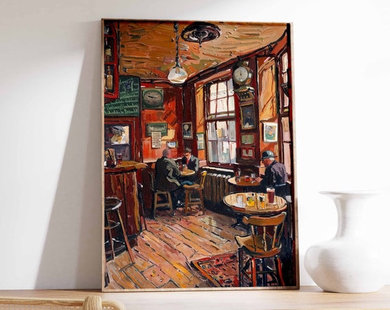Vintage London Pub Poster London Pub Print British Pub Decor Pub Art Kitchen Decor Food Print London Wall Art London Gift