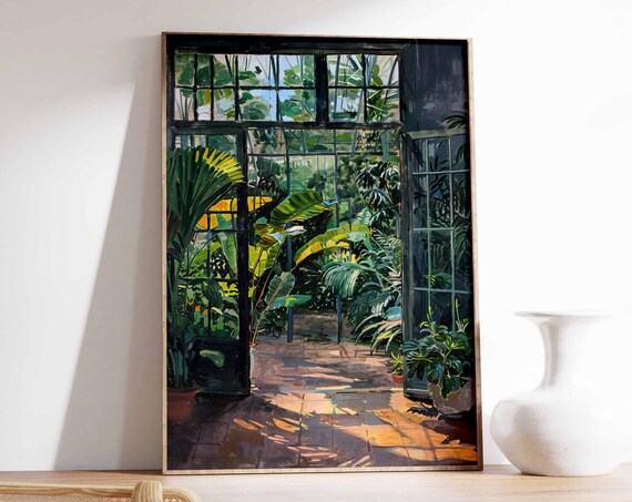 Vintage Botanical Garden Poster Henri Rousseau Print Botanical Wall Art William Morris Print Tropical Decor Vintage Floral Wall Art