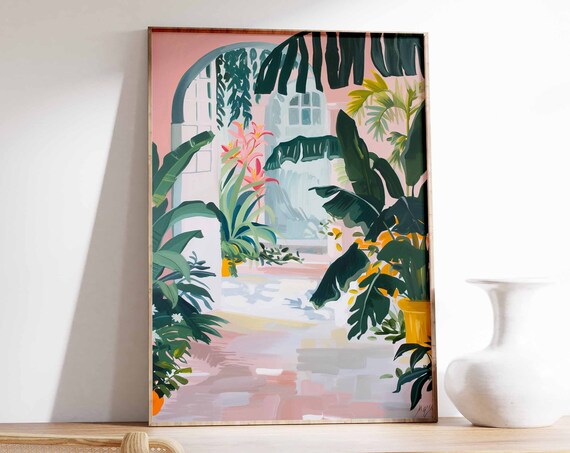 Vintage Botanical Garden Poster Henri Rousseau Print Botanical Wall Art William Morris Print Tropical Decor Vintage Floral Wall Art