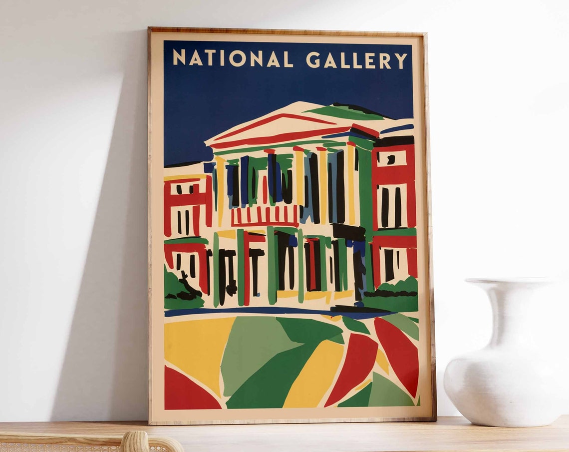 The National Gallery Poster London Print London Art London Poster London Travel Print William Morris Print Vintage Decor
