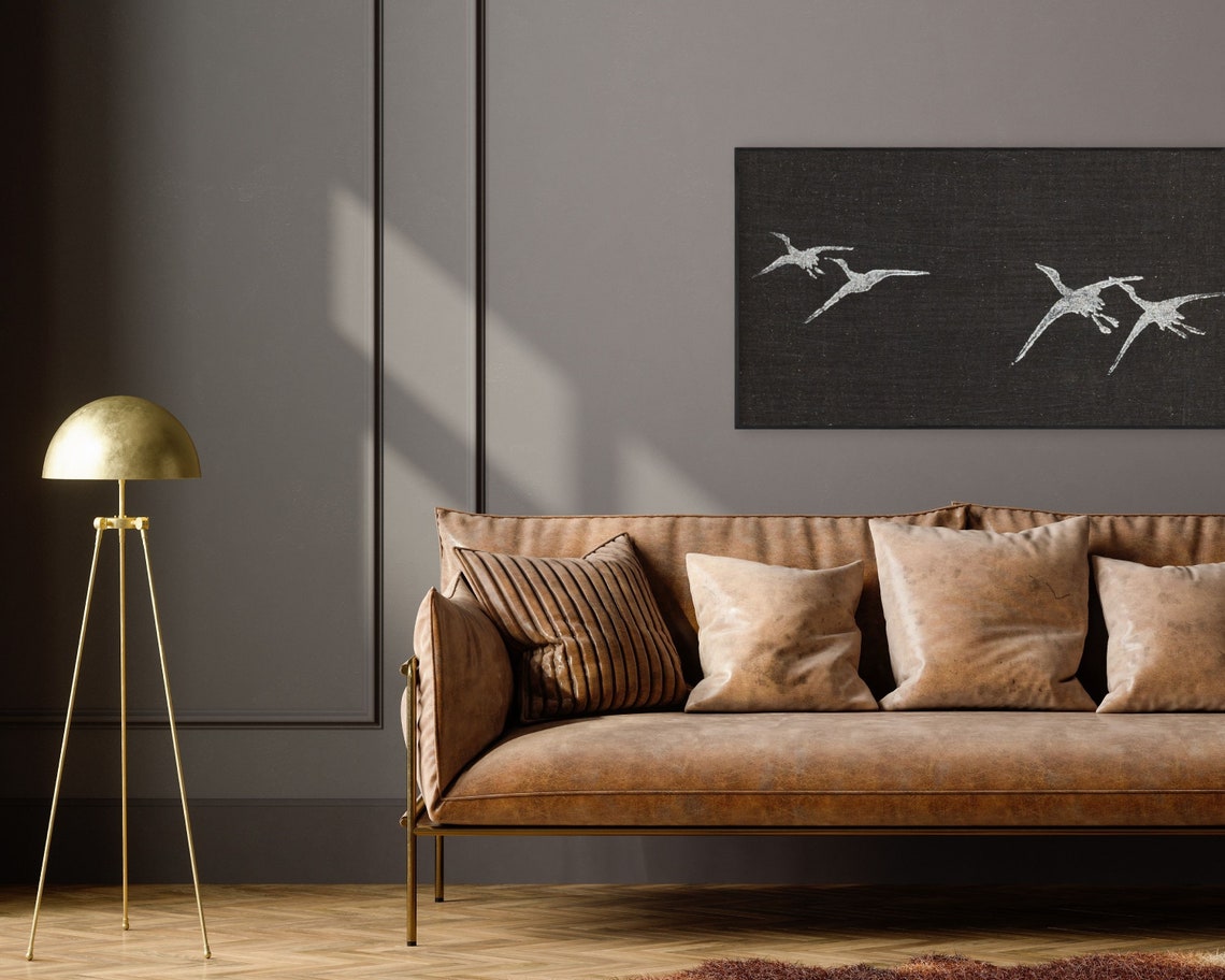 Frame Tv Japanese Cranes Vintage Minimalist Japandi Tv Art Black And White Antique Wood Block Frame Tv Art Wabi Sabi Tv60 - Image 3