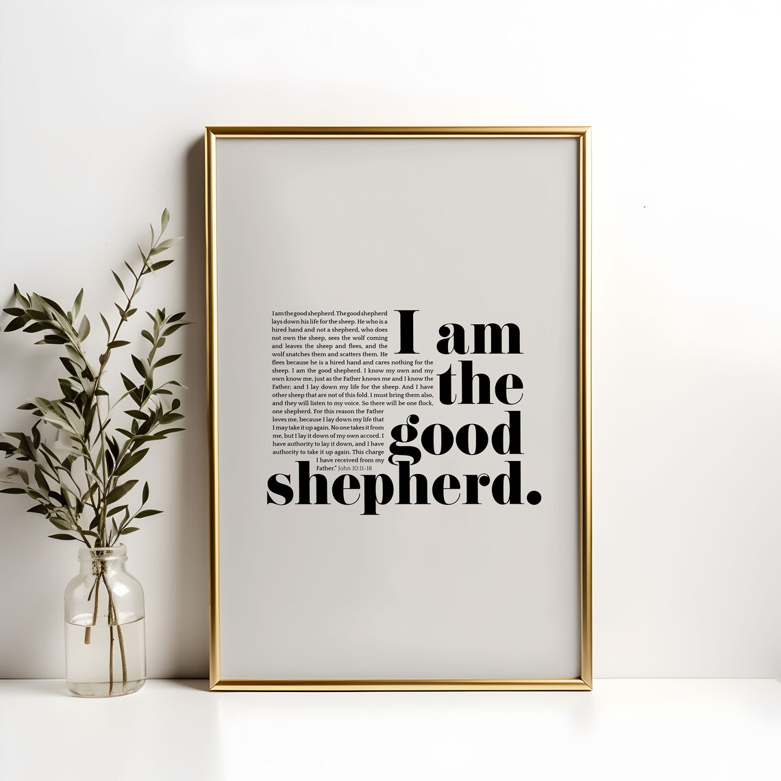 John 10:11 Good Shepherd Scripture Wall Art Print - Image 5