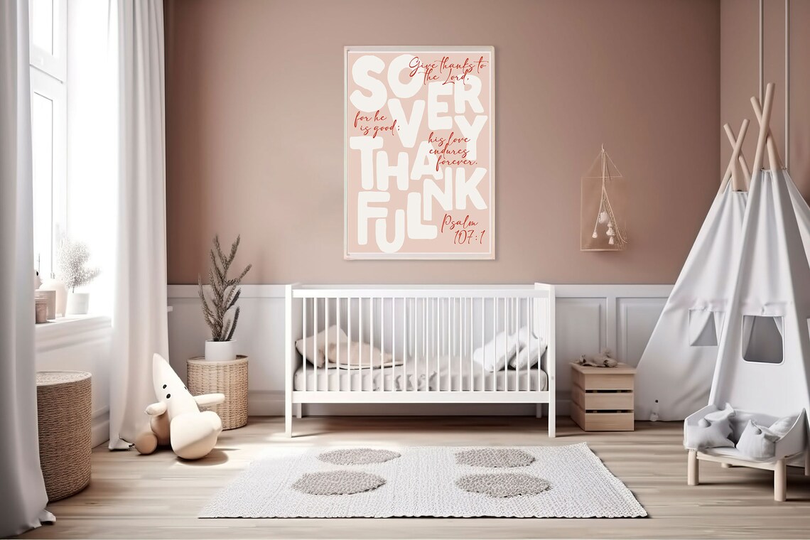 So Very Thankful Psalm 107:3 Christian Art Print - Image 6