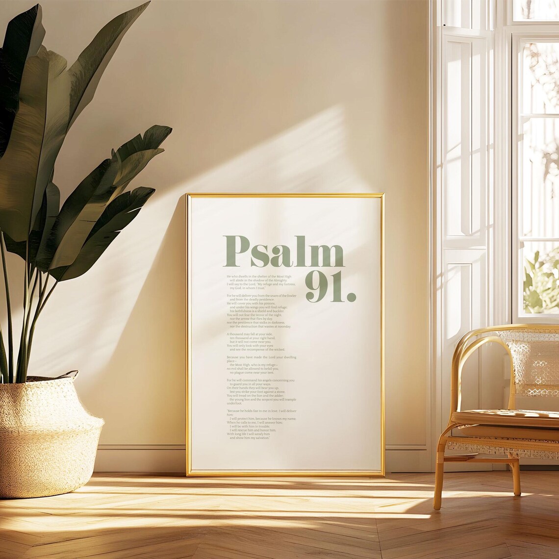 Psalm 91 Scripture Poster, Christian Wall Art - Image 4