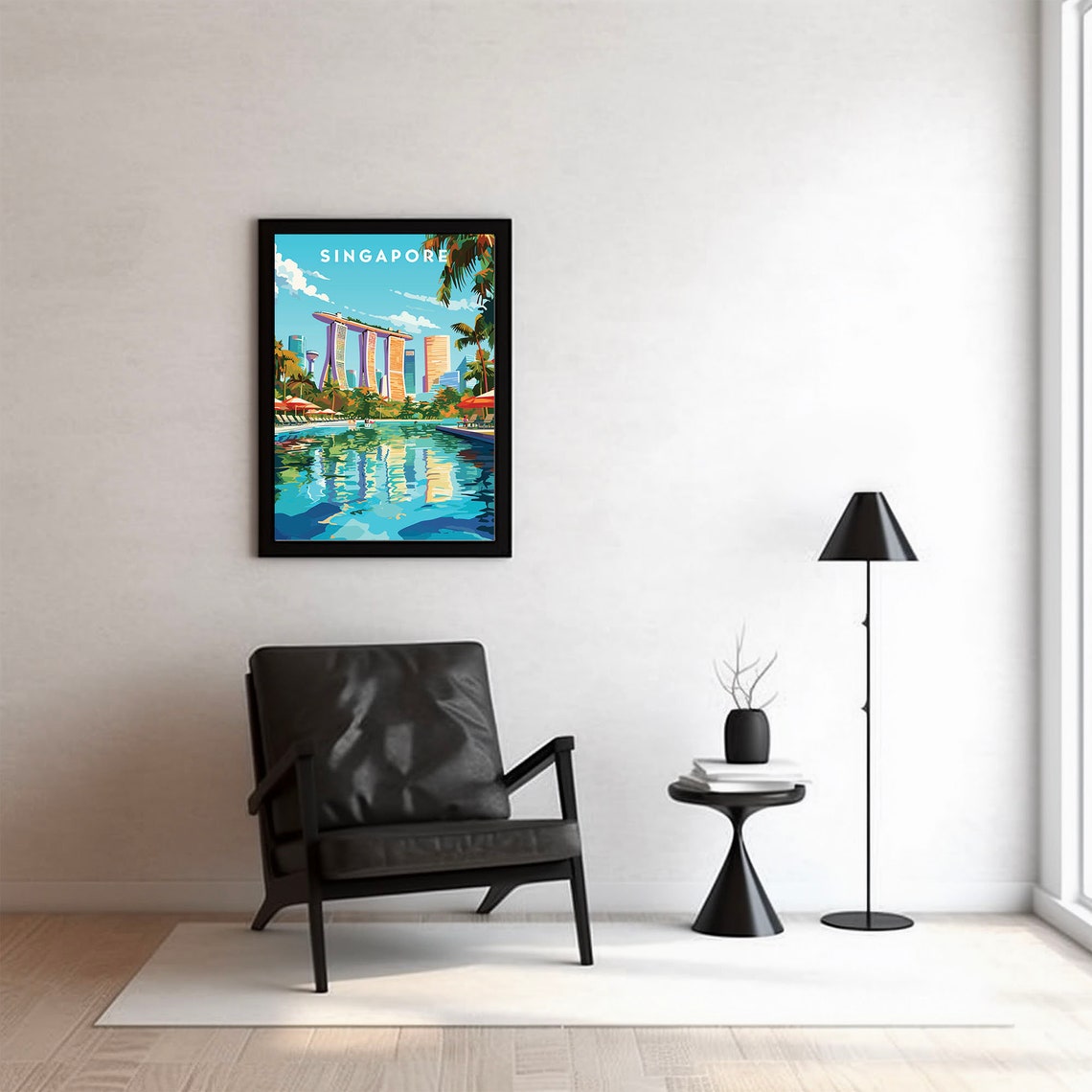 Singapore Print Singapore Poster Singapore Art Print Singapore Wall Art Singapore Gifts Singapore Travel Art Singapore Gift - Image 3