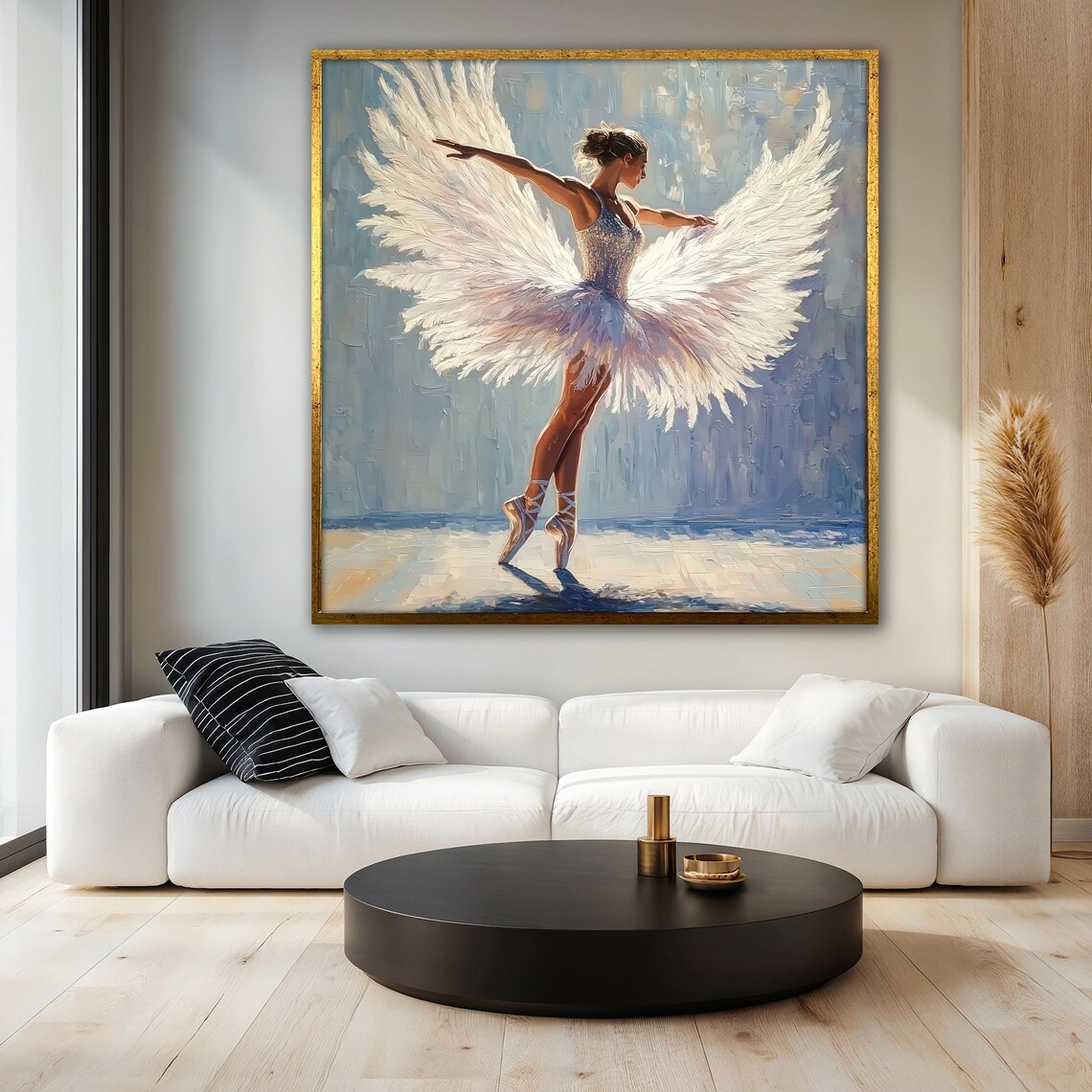 Elegant Ballerina Painting, Ballet Dancer Decor - Image 3