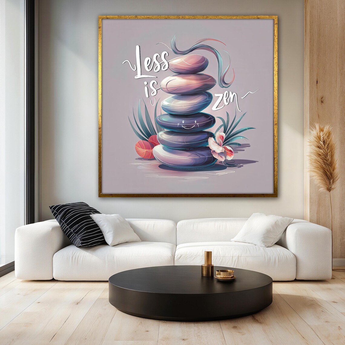 Less Is Zen Painting, Minimalist Spa Decor - Image 3