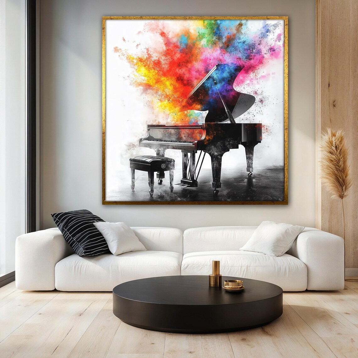 Grand Piano Painting, Abstract Living Room Decor - Image 3
