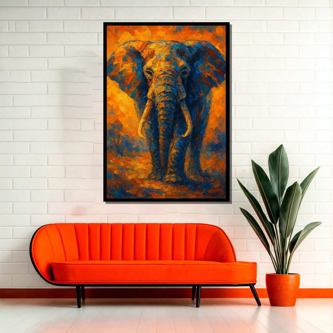Majestic Elephant Painting, Bold Safari Animal - Image 2