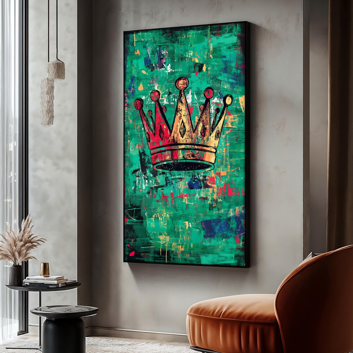 Crown Painting, Graffiti Style Urban Pop Art