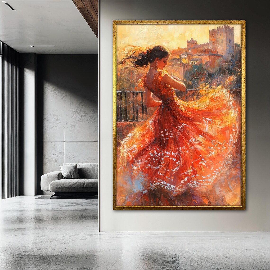Spanish Dancer Painting, Flamenco Woman Art Print - Image 3