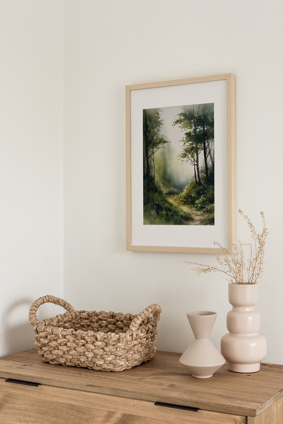 Forest Road Watercolor Art Print, North Carolina - Image 4