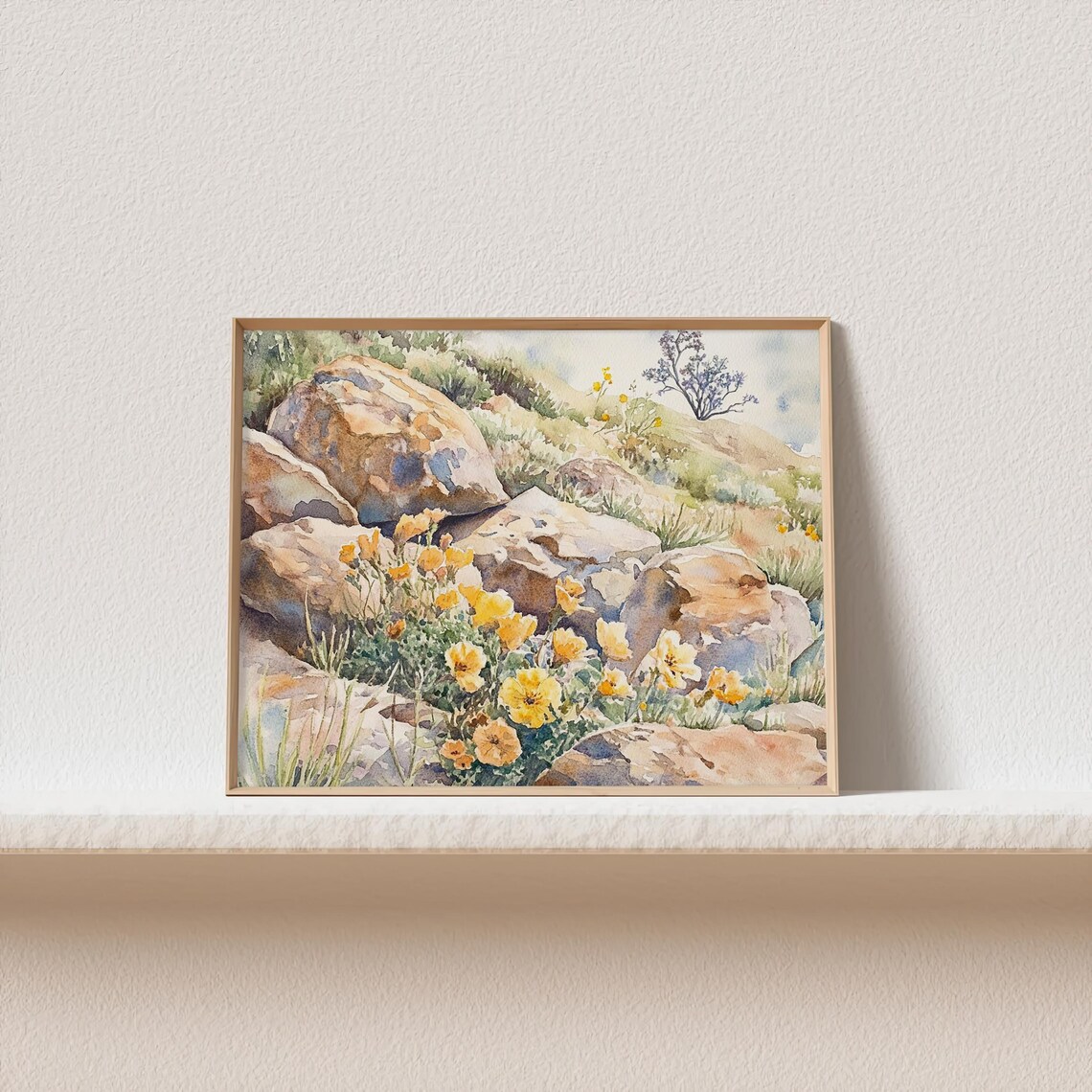 Arizona Wildflowers Watercolor Art Print, Desert Blooms - Image 4