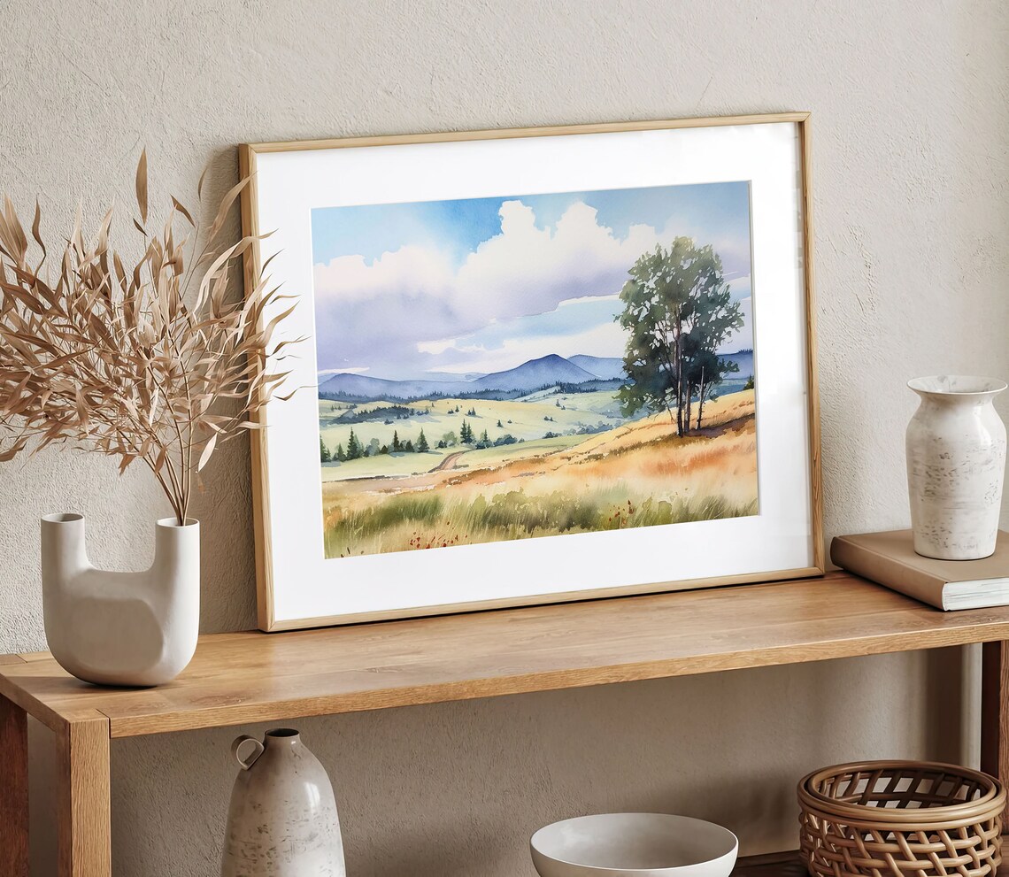 Cades Cove Watercolor Art Print, Smoky Mountains - Image 2
