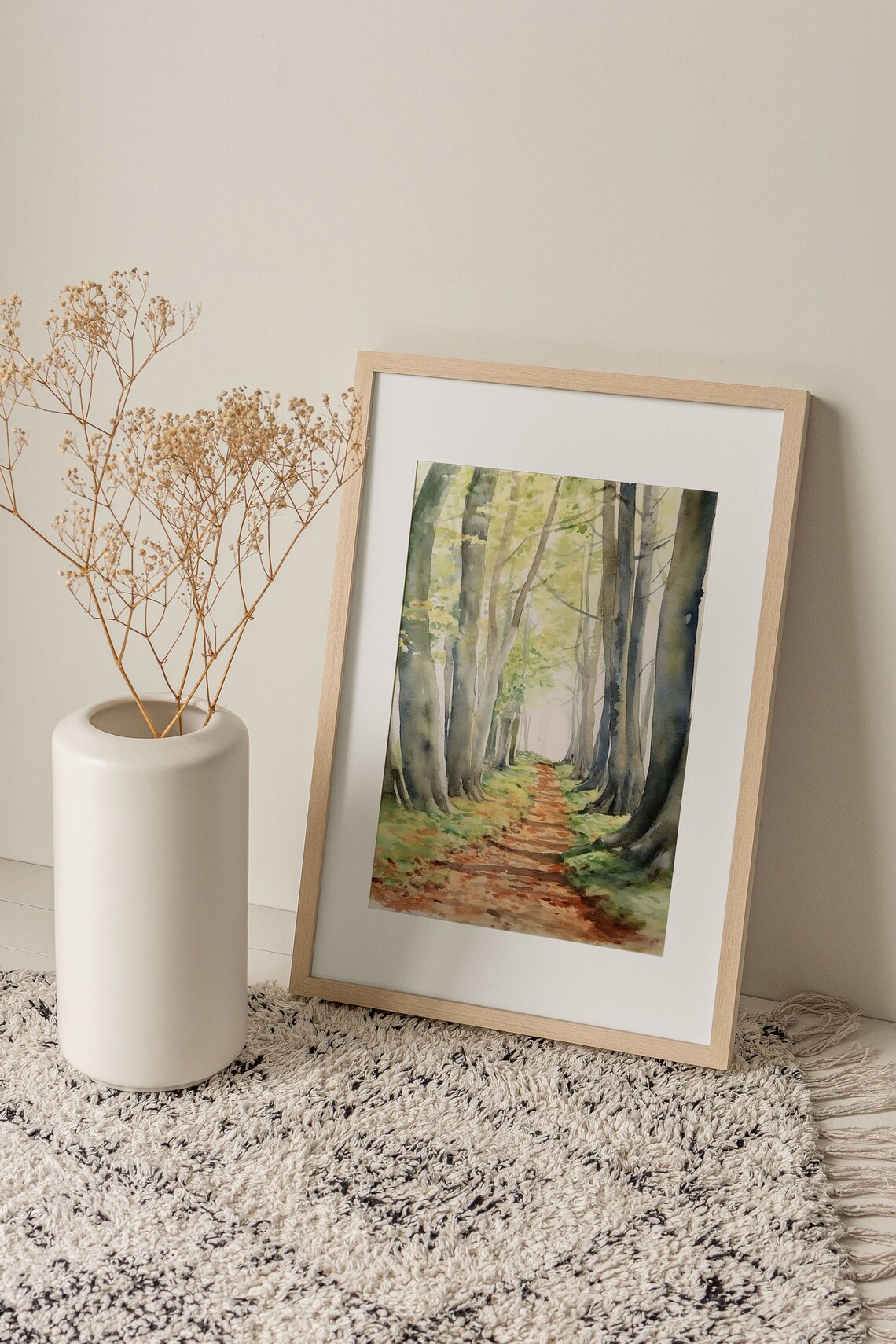 Savannah Historic District Forest Path Watercolor Art Print - Image 4
