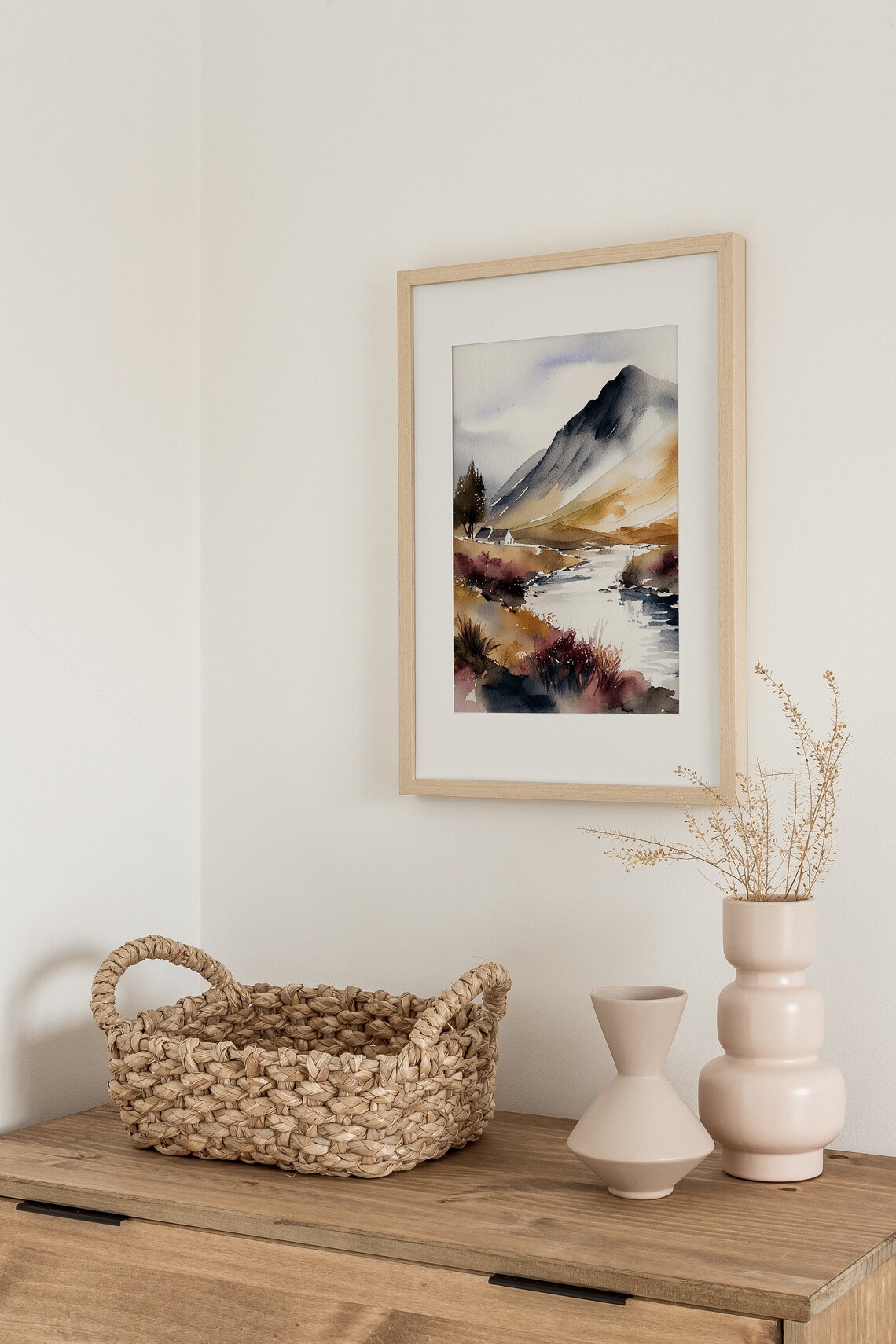 Scotland Watercolor Art Print, Glen Coe Highlands - Image 4