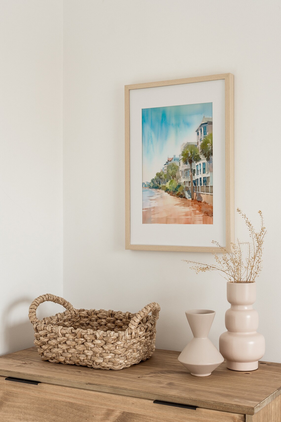 The Battery Charleston Watercolor Travel Poster - Image 2