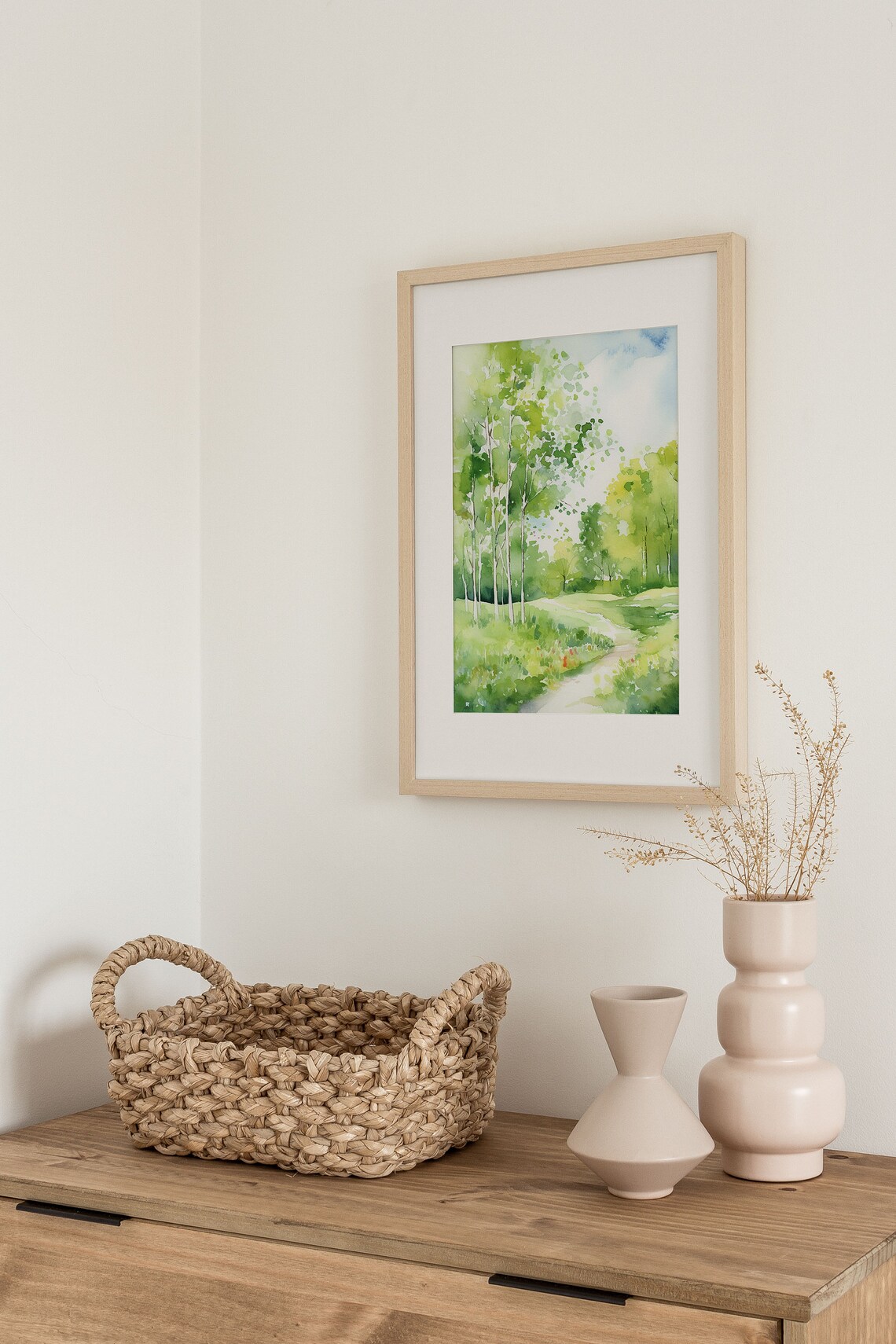 Birch Forest Watercolor Northwoods Art Print - Image 4