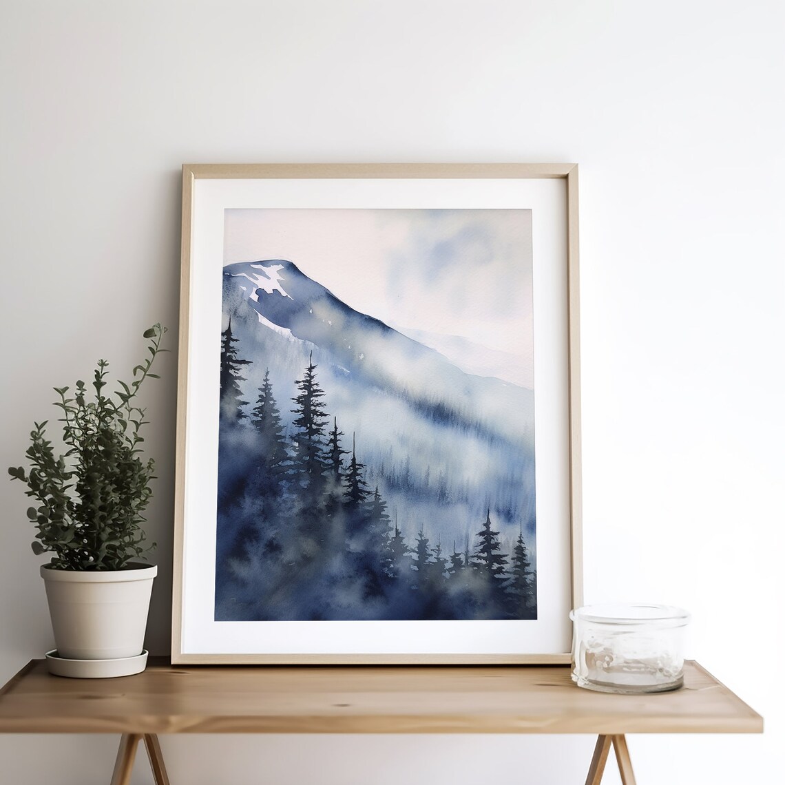 North Cascades Mountain Watercolor Landscape Art Print - Image 3