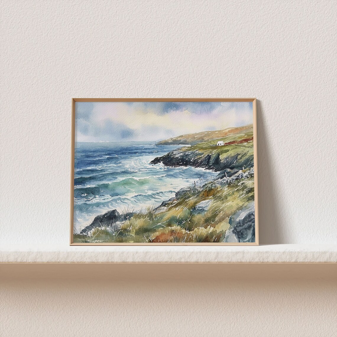 Wild Atlantic Way Ireland Coastal Watercolor Art Print - Image 4